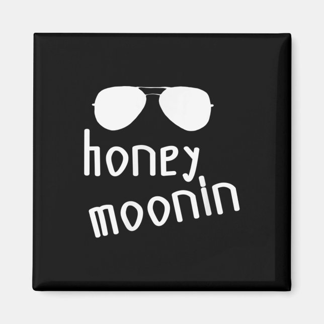 Groom And Bride Honey Moonin Couples Wedding Funny Magnet (Front)