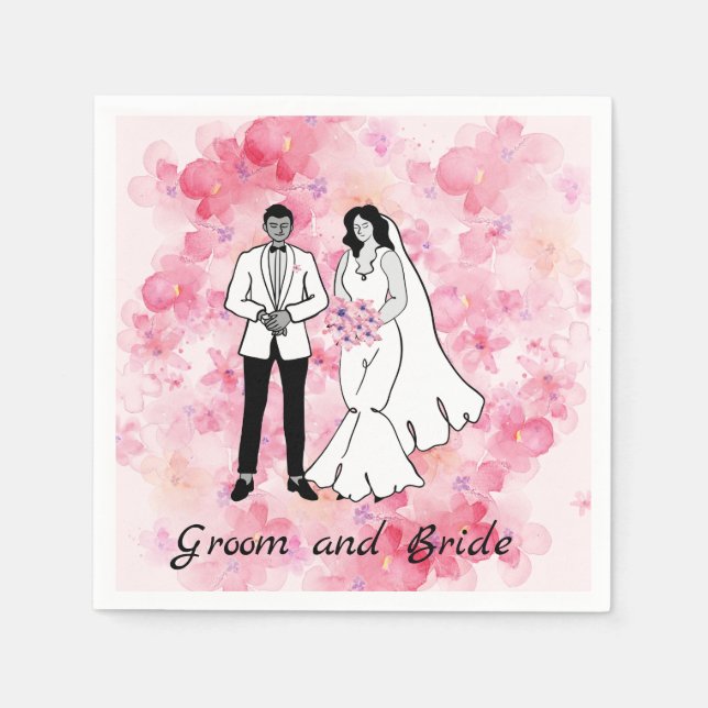 GROOM AND BRIDE NAPKIN (Front)
