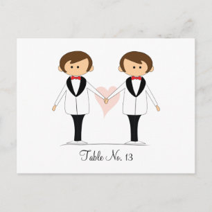 Groom and Groom Wedding Table Cards
