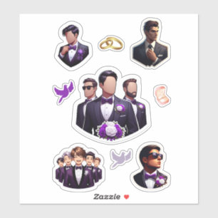 Groom and Groomsmen Purple 