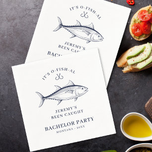Groom Bachelor Party Fishing Trip Weekend Napkin