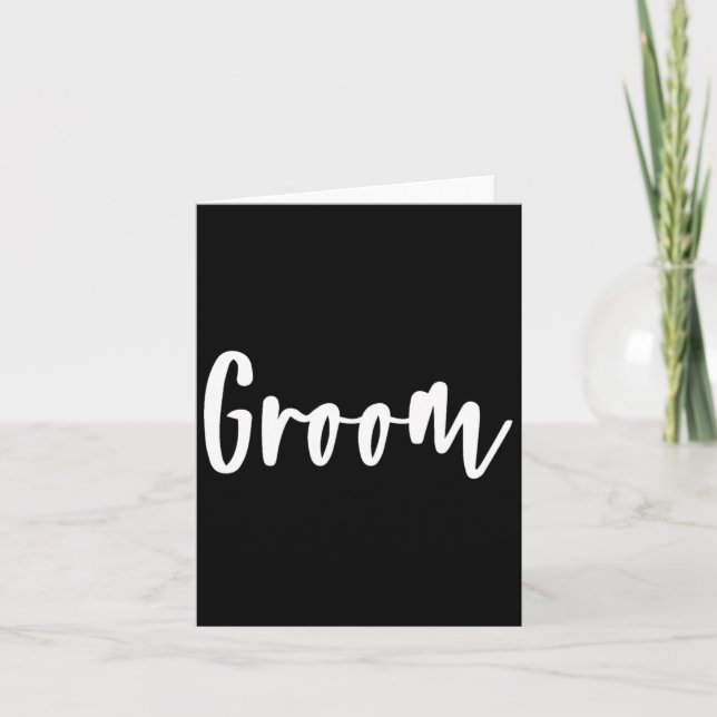 Groom - Bachelor Party Getting Ready Wedding Day 1 Card (Front)