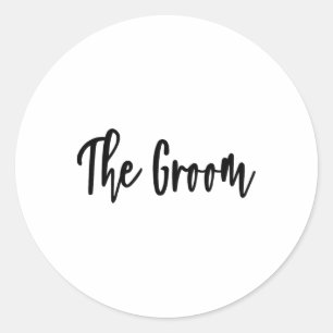 Groom - Bachelor Party Getting Ready Wedding Day Classic Round Sticker