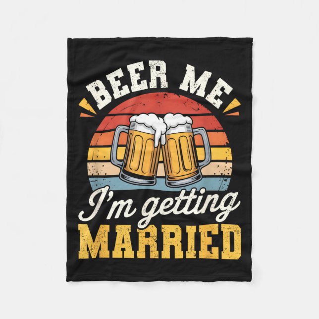 Groom Bachelor Party Wedding Funny Getting Married Fleece Blanket (Front)