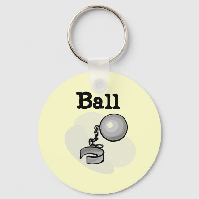 Groom Ball and Chain Tshirts and Gifts Key Ring (Front)
