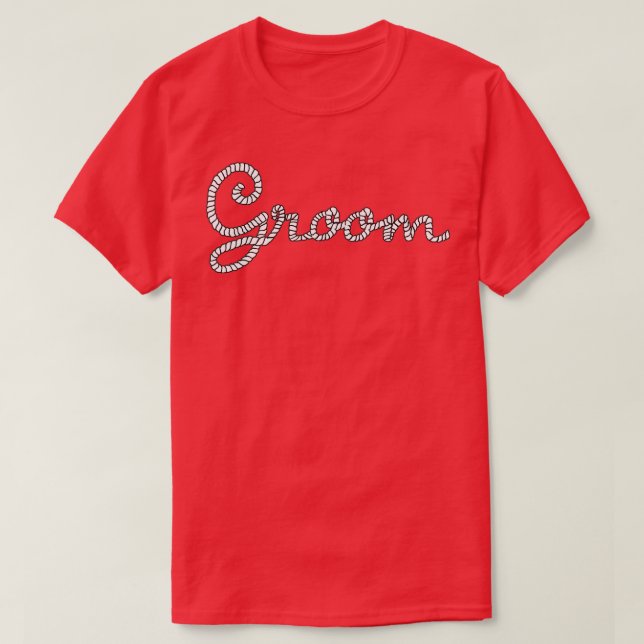 Groom Beach Wedding T-Shirt (Design Front)