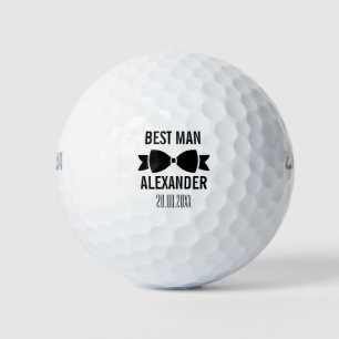Groom Best Man Wedding Party Favour Keepsake Golf Balls