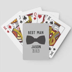 Groom Best Man Wedding Party Gift Playing Cards