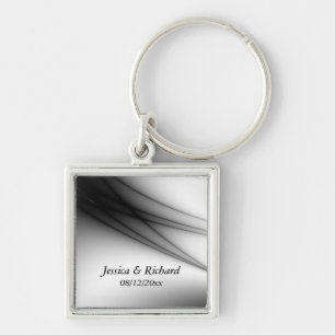 Groom Black and White Custom Keychains