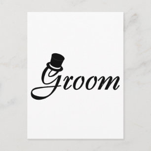 Groom (Blk Top Hat) Postcard