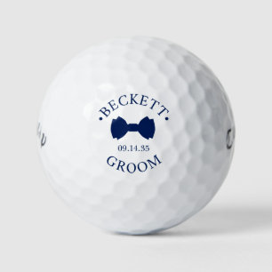 Groom Blue Bow Tie Golf Balls