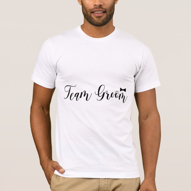 Groom Bowtie Wedding Bachelor T-Shirt (Front)