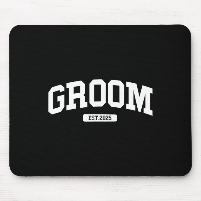 Groom Bride 2025 Just Married Couples Engagement W Mouse Pad (Front)