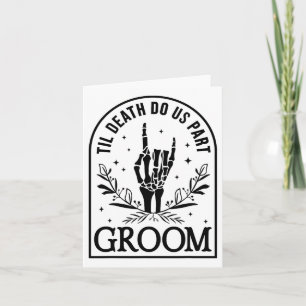 Groom Bride Engagement Wedding Halloween Couple Ma Card