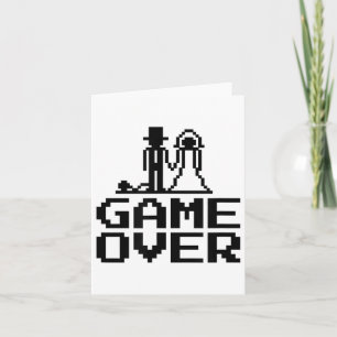 Groom Bride Game Over Stag Party Wedding _1 Card