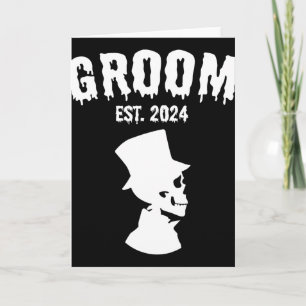 Groom Bride Skeleton Couples Matching Wedding Hall Card