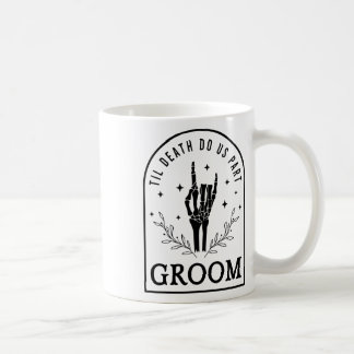 Groom Bride Skeleton Gothic Halloween Engagement W Coffee Mug