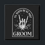 Groom Bride Skeleton Rock Hand Couples Wedding Hal Magnet<br><div class="desc">Groom Bride Skeleton Rock Hand Couples Wedding Halloween</div>