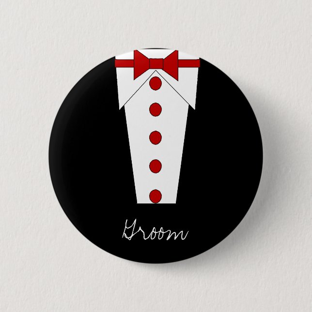 Groom Button (Red) (Front)