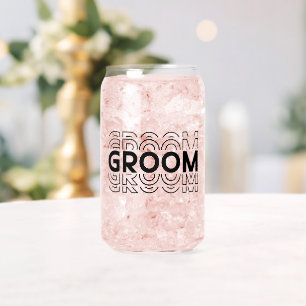 Groom  can glass