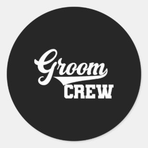 Groom Crew Groomsman Bachelor Party Wedding Group Classic Round Sticker