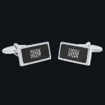 Groom Cufflinks<br><div class="desc">Groom cufflinks shown in silver plated and black onyx colour with white text. Customise this item and choose from more colours and styles or buy as is.</div>
