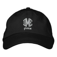 Groom Custom Wedding Monogram Baseball Cap