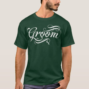 Groom Cute Engagement Matching Newlyweds Bachelor T-Shirt