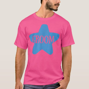 Groom Cute Engagement Wedding Party Matching  T-Shirt