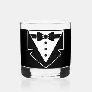 Groom Dapper Sips – Tuxedo Rocks Glass