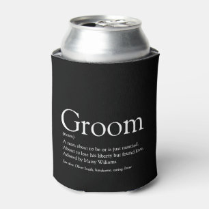 Groom Definition, Stag Bachelor Party, Wedding Can Cooler