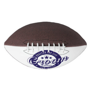 Groom Drafted for Life Team Captain Personalized Football