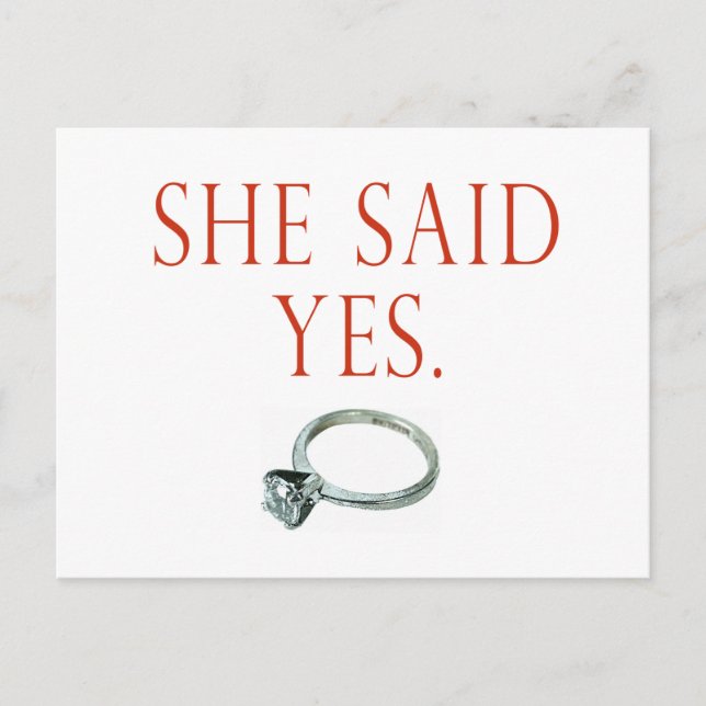 Groom Engagement Gifts and T-shirts Announcement Postcard (Front)