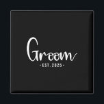 Groom Est 2025 Married Wedding Bridal Party Bachel Magnet<br><div class="desc">Groom Est 2025 Married Wedding Bridal Party Bachelor</div>