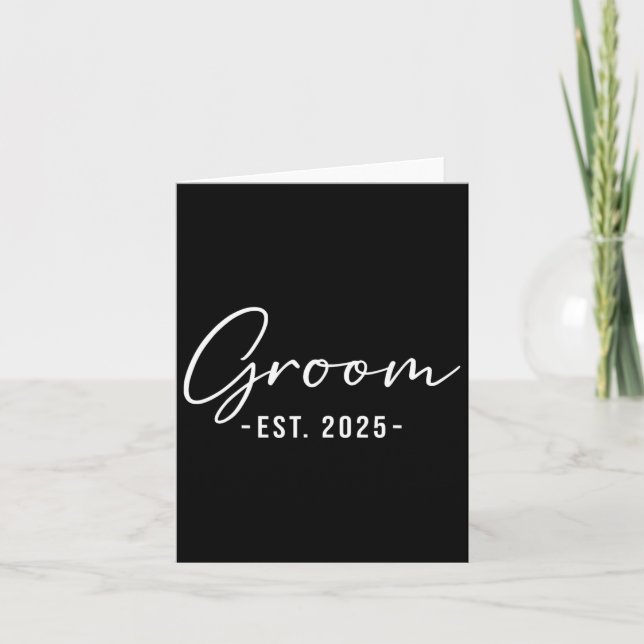 Groom Est. 2025 Matching Getting Ready Bride Groom Card (Front)