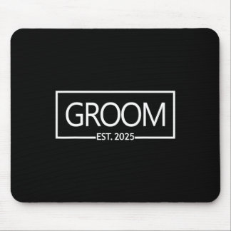 Groom Est. 2025 Wedding Matching Husband Just Marr Mouse Pad