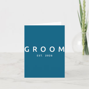 Groom est 2026 future husband bachelor party card