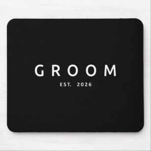 Groom Est 2026 Future Husband Bachelor Party Mouse Pad