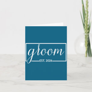 Groom est 2026 future husband wedding bachelor card