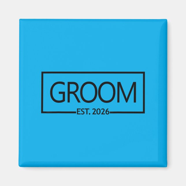 Groom Est 2026 Future Husband Wedding Bachelor Magnet (Front)