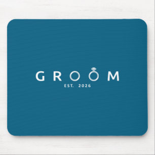 Groom est 2026 future husband wedding bachelor mouse pad