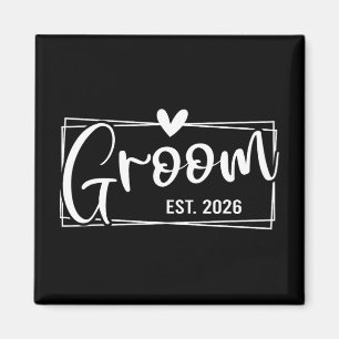 Groom Est. 2026 Husband Just Married Wedding Engag Magnet