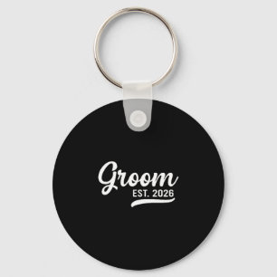 Groom Est 2026 Just Married Honeymoon Wedding Groo Key Ring