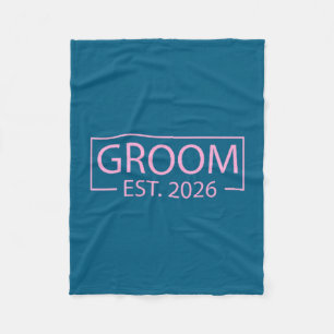 Groom est 2026 married wedding engagement getting fleece blanket