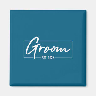 Groom est 2026 married wedding engagement getting magnet