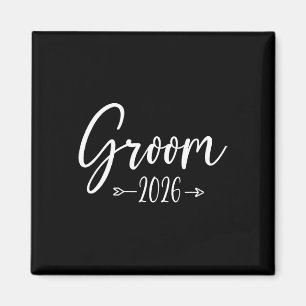 Groom Est 2026 Married Wedding Engagement Party Hu Magnet