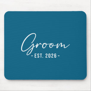 Groom est 2026 matching getting ready bride groom mouse pad
