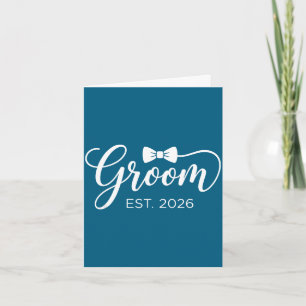 Groom est 2026 mr husband married wedding party card