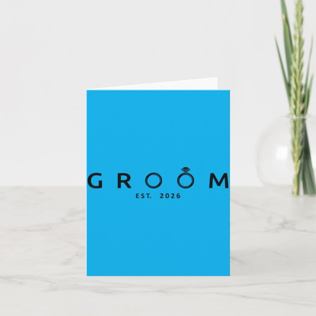 Groom Est 2026 Wedding Bachelor Party Future Card (Front)