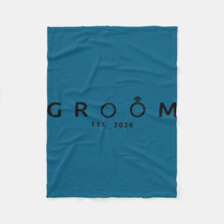 Groom est 2026 wedding bachelor party future fleece blanket